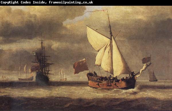 VELDE, Willem van de, the Younger The Yacht Royal Escape Close-hauled in a Breeze