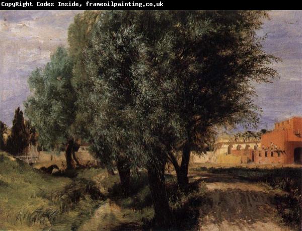 Adolph von Menzel Building Site with Meadow