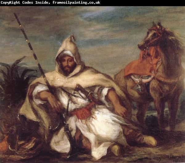 Eugene Delacroix A Moroccan from the Sultan-s Guard