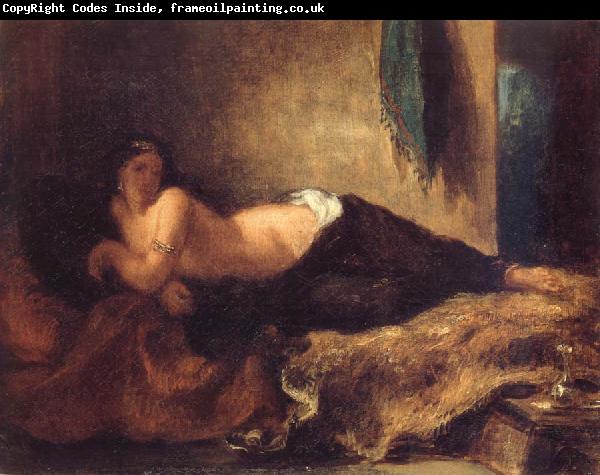 Eugene Delacroix Odalisque Lying on a Couch