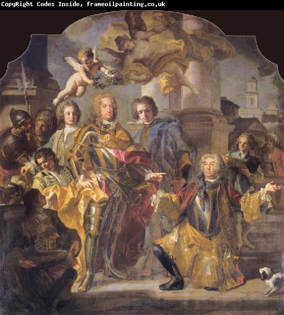 Francesco Solimena Charles VI and Count Gundaker Althann