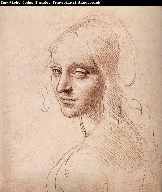 LEONARDO da Vinci Study fur the head of a Madchens