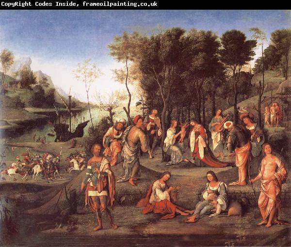 Lorenzo Costa The yard of Isabella D- Este