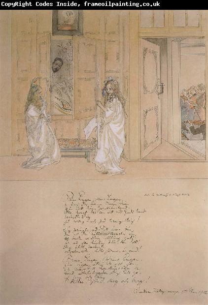 Carl Larsson Morning Serenade for prince Eugen at carl Larsson-s home on march 4 1902