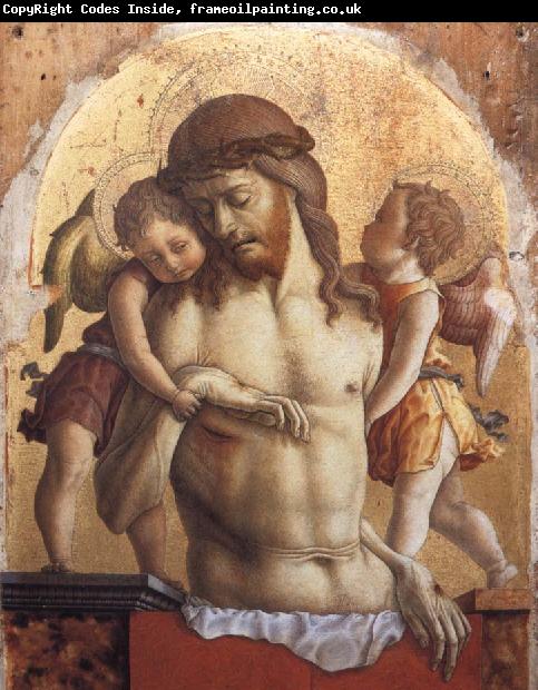 Carlo Crivelli The Dead Christ Supported by two angels