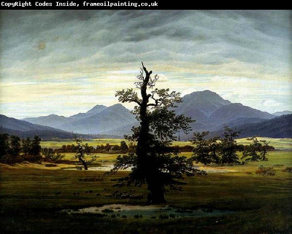 Caspar David Friedrich Village Landscape in Morning Light