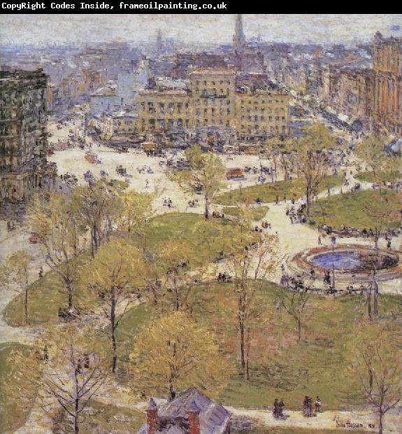 Childe Hassam Union Square in Spring