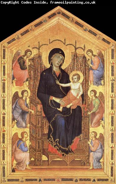 Duccio di Buoninsegna Her Madona and the Nino Entronizados,con six angelical