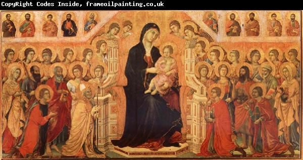 Duccio di Buoninsegna Maria and Child throning in majesty, hoofddpaneel of the Maesta, altar piece