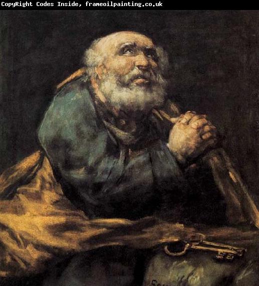 Francisco de goya y Lucientes St Peter Repentant