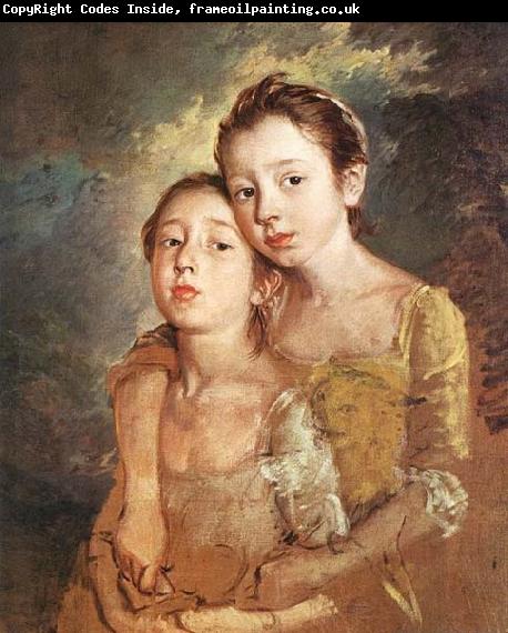 GAINSBOROUGH, Thomas The Artist-s Daughters with a Cat