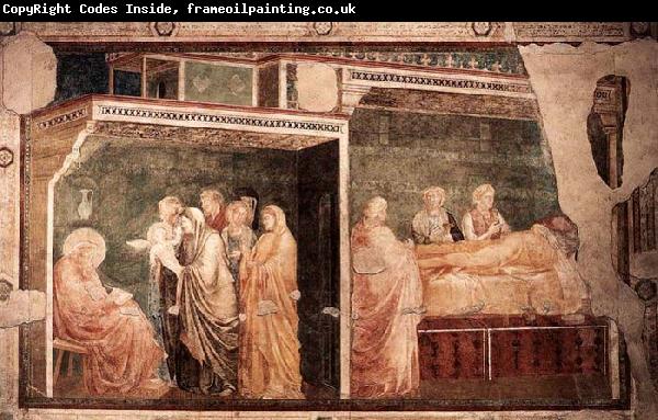 GIOTTO di Bondone Birth and Naming of the Baptist