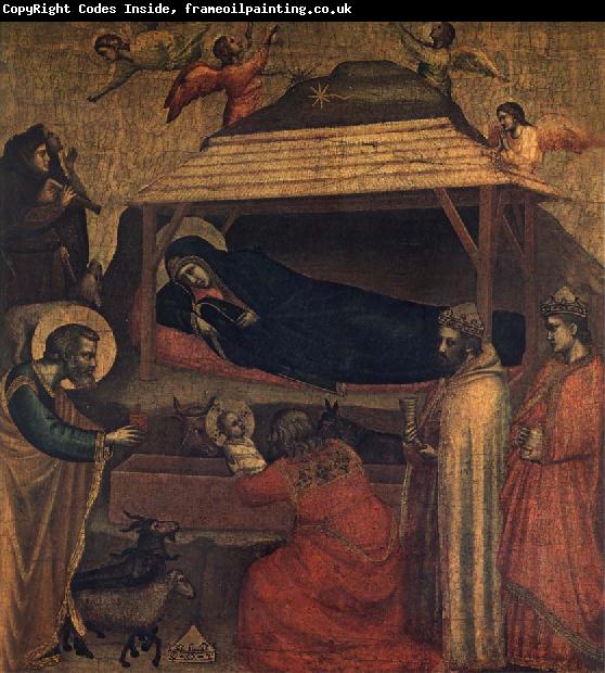 GIOTTO di Bondone Nativity,Adoration of the Shepherds and the Magi