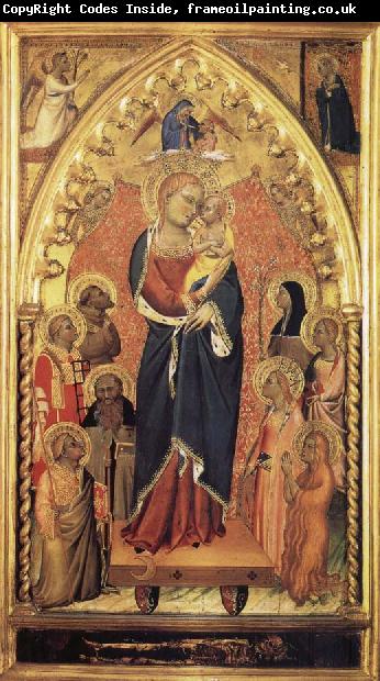 Giovanni del Biondo Her Virgin of the Apocalipsis with Holy and angelical