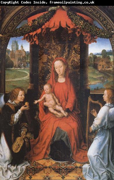 Hans Memling The Madonna and the Nino with two angeles