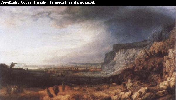 Hercules Seghers Broad Valley Landscape with Rocks
