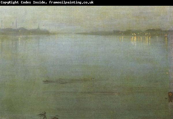 James Abbott Mcneill Whistler Nocturne inblauw and silver of the lights of Cremorne