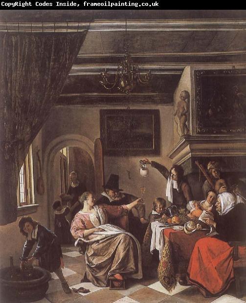 Jan Steen As the Old Sing,So twitter the Young