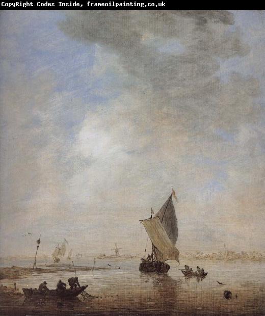 Jan van  Goyen Fishermen Hauling a Net