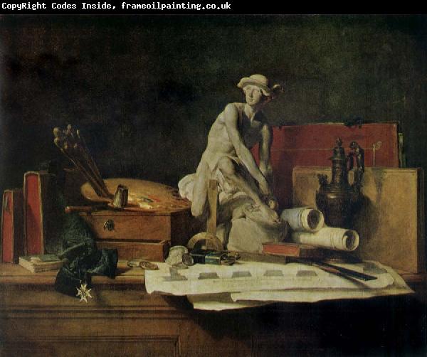 Jean Baptiste Simeon Chardin Still life with the Attributes  of Arts