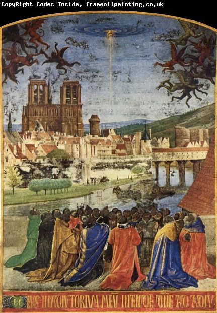 Jean Fouquet Descent of the Holy Ghost upon the Faithful