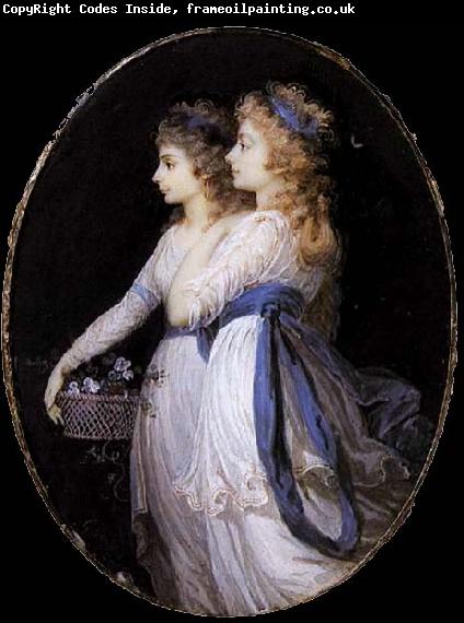 Jean Urbain Guerin Georgiana, Duchess of Devonshire, with Lady Elizabeth Foster