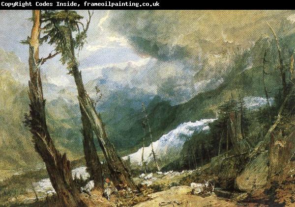 Joseph Mallord William Turner Glacier and source of the Avyron, Chamonix