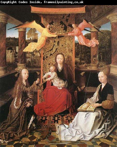 Master of Hoogstraeten Madonna and Child with Sts Catherine and Barbara