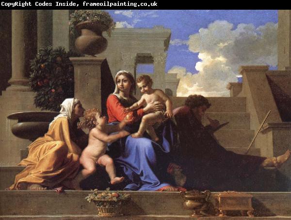 Nicolas Poussin The Saint Family on the stair