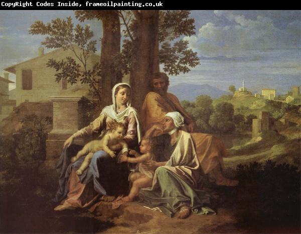 Nicolas Poussin The Sacred Family in a landscape