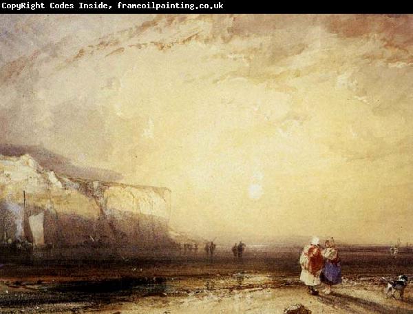 Richard Parkes Bonington Sunset in the Pays de Caux