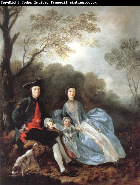 Thomas Gainsborough Self-portrait with and Daughter