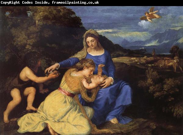 Titian The Virgin and Child with Saint John the Baptist and Saint Catherine