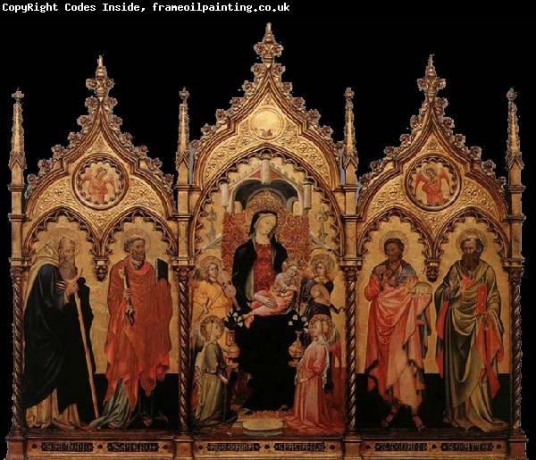 unknow artist Madonna and Child Enthroned with Saints