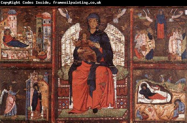 unknow artist Virgin and Child Enthroned with Scenes from the Life of the Virgin