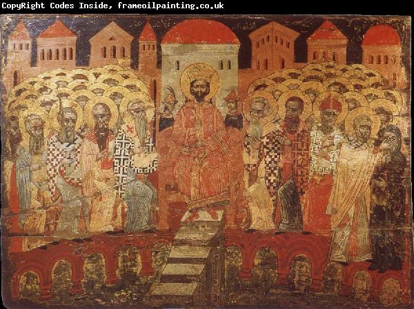 unknow artist The Council of Nicaea i,Melkite icon from the 17 century