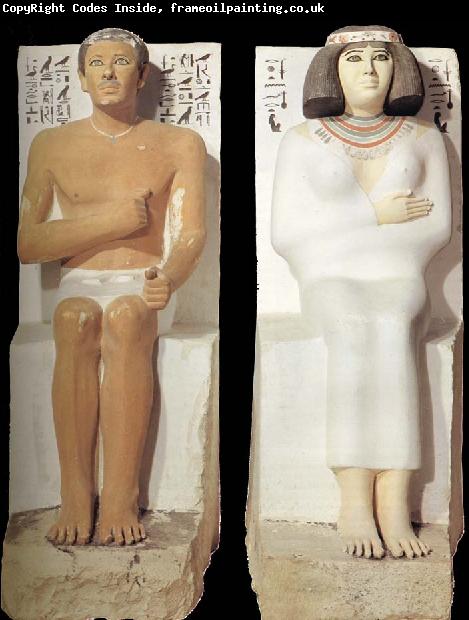 unknow artist Rahotep and Nofret from Meidoem