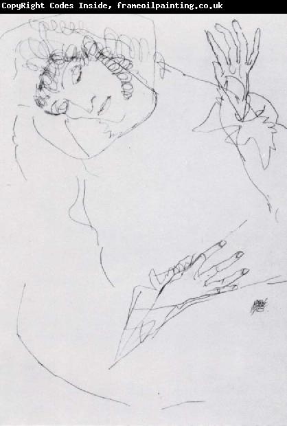 Egon Schiele Study for the Holy family