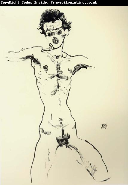 Egon Schiele Nude Self Portrait