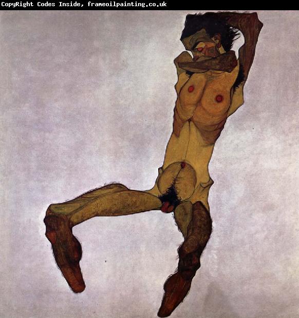 Egon Schiele Seated Male Nude