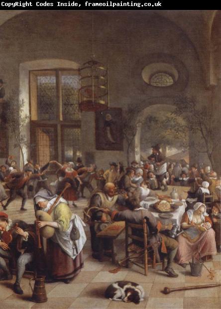 Jan Steen Tanzvergnugen in a coarse tavern