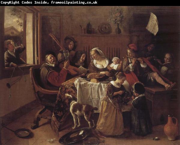 Jan Steen The cheerful family