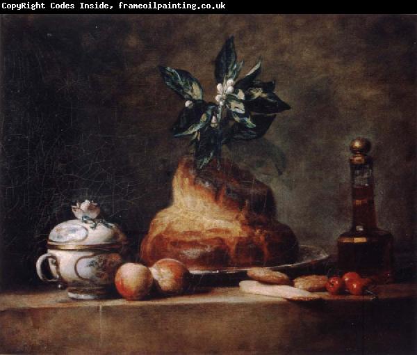 Jean Baptiste Simeon Chardin Style life with Brioche