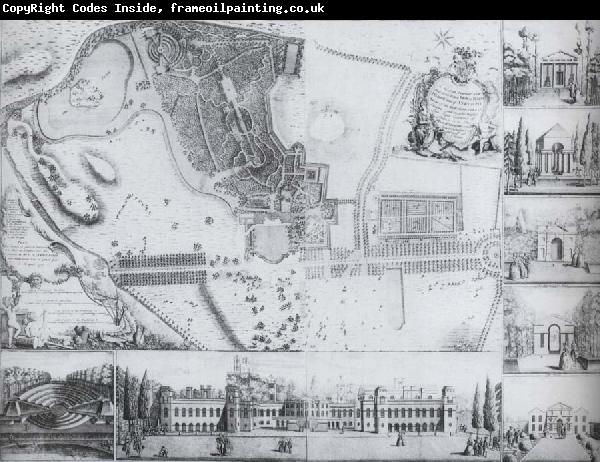 unknow artist Plan and views of Claremont