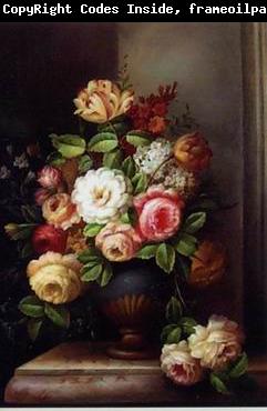 unknow artist Floral, beautiful classical still life of flowers.079
