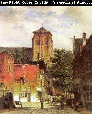 unknow artist European city landscape, street landsacpe, construction, frontstore, building and architecture. 164