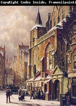 unknow artist European city landscape, street landsacpe, construction, frontstore, building and architecture. 242