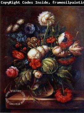 unknow artist Floral, beautiful classical still life of flowers.048