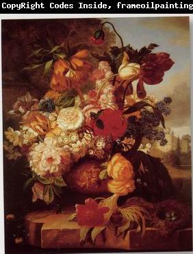 unknow artist Floral, beautiful classical still life of flowers.104