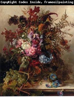 unknow artist Floral, beautiful classical still life of flowers.075